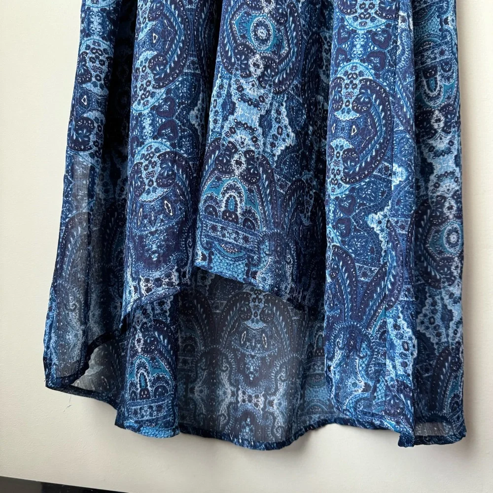 Lucky Brand Blue Paisley Western Dress - Picture 5 of 9